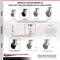 Service Caster 5 Inch Rubber on Steel Swivel Caster Set with Roller Bearings 2 Brakes SCC SCC-35S520-RSR-2-SLB-2 - alternate 4